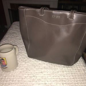 Dimoni Taupe/Brown Leather Purse Hand Made Spain